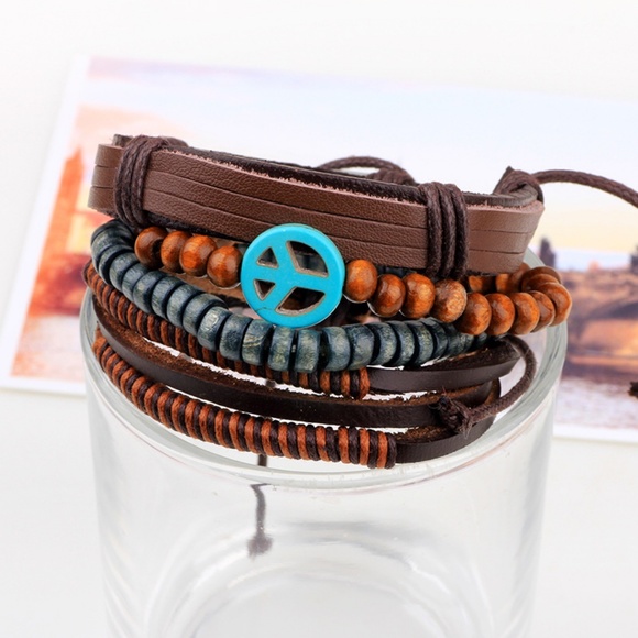Fashion Assorted Leather Bracelets - Picture 4 of 5